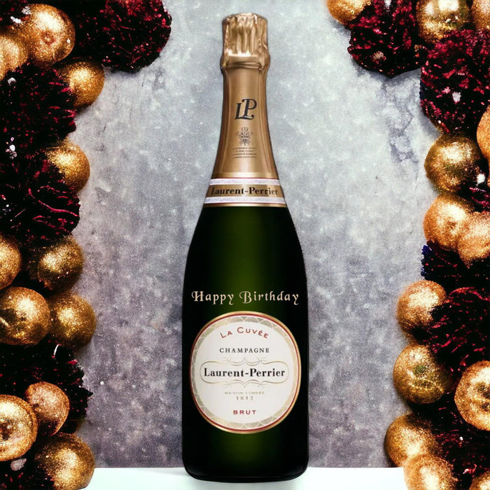 Laurent-Perrier La Cuvee Champagne Happy Birthday Engraved