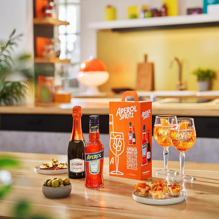 Aperol Spritz Duo Pack - 1 x Aperol 35cl & 1 x Cinzano Prosecco 37.5cl