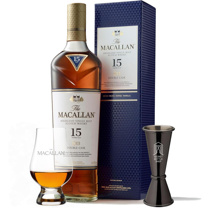 Macallan 15 Year Old Whisky Glass & Jigger Set 70cl