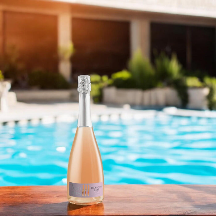 Enjoy Rose Sparkling Wine By The Pool