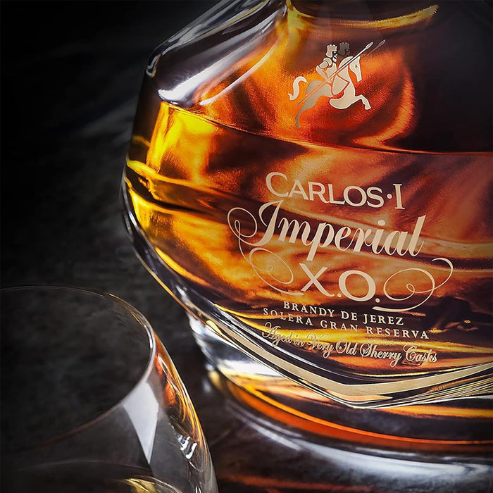Closeup Of Carlos I Imperial Gran Reserva XO Brandy De Jerez