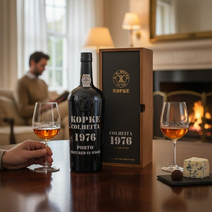 Enjoying Kopke Colheita Port 1976 With Cheese