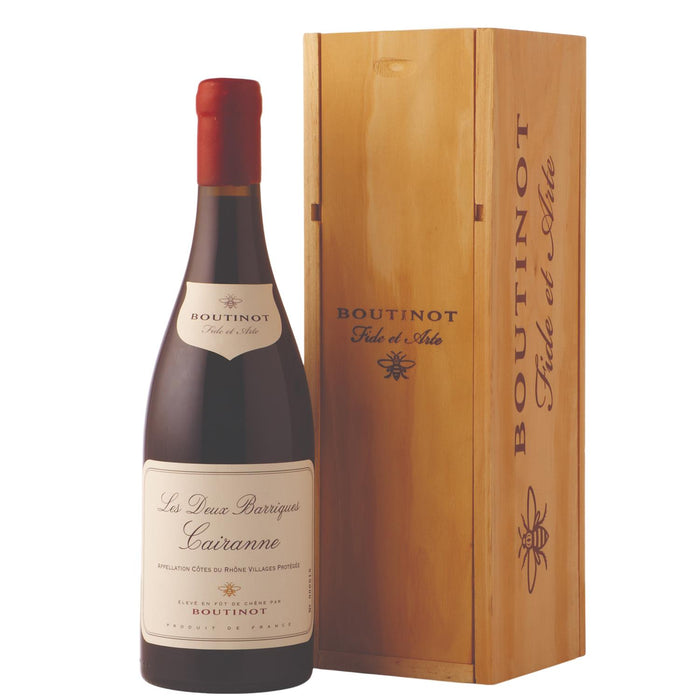 Boutinot Les Deux Barriques AOP Cairanne 2019 In Wooden Gift Box