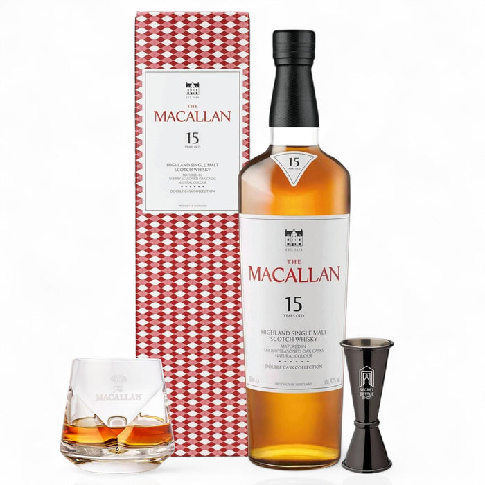 Macallan 15 Year Old Whisky Glass & Jigger Set 70cl