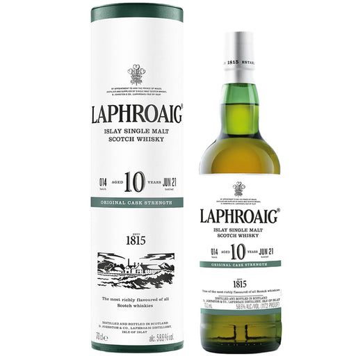 Laphroaig 10 Year Old Cask Strength Batch 14 Whisky & Gift Box