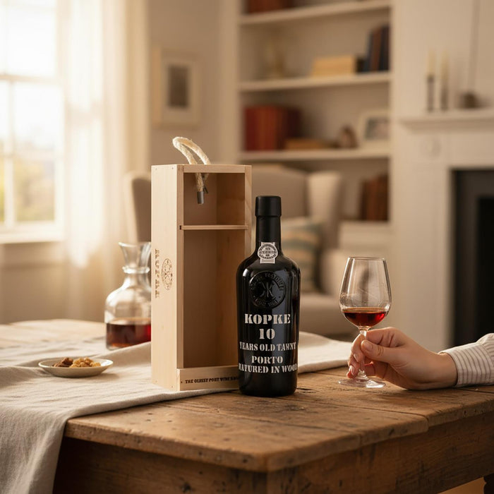 Kopke 10 Year Old Tawny Port Half Bottle In Wooden Gift Box 37.5cl