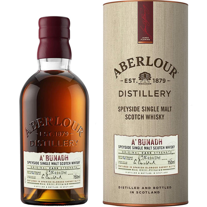 Bottle Of Aberlour A'bunadh Single Malt Scotch Whisky And Gift Box 