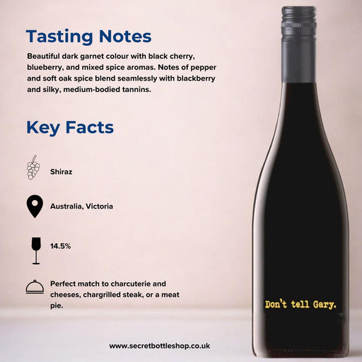 Don't Tell Gary Australian Shiraz Infographic