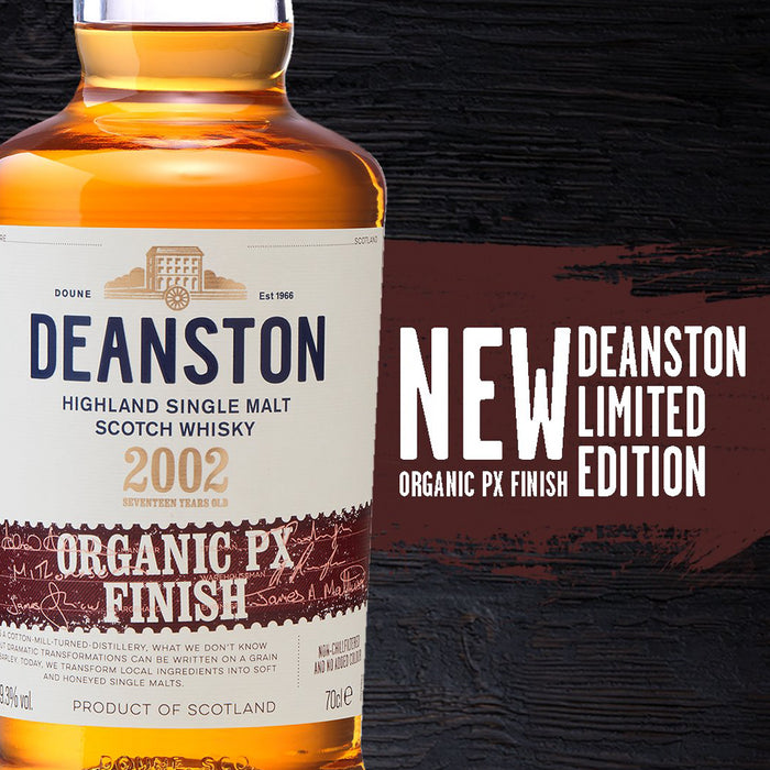 Deanston 17 Year Old Organic PX Cask Finish Whisky 2002 70cl