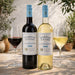 Doppio Passo Red Alcohol Free and Doppio Passo White Alcohol Free With Two Glasses