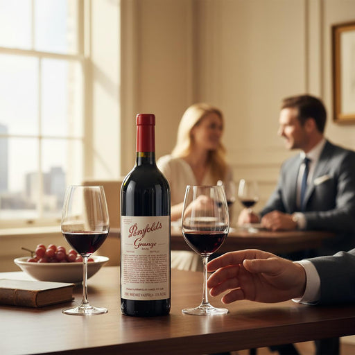Couple Enjoying Penfolds Grange Bin 95 2004