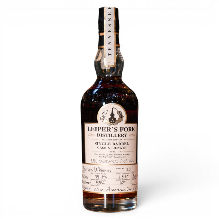 Leipers Fork Bourbon Single Barrel #123 UK Exclusive Cask Strength Bourbon 59.4%