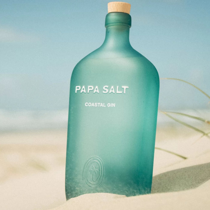 Papa Salt Coastal Gin at the beach.