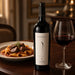 Pulenta Estate Malbec with beef pasta and a glass of red wine. 