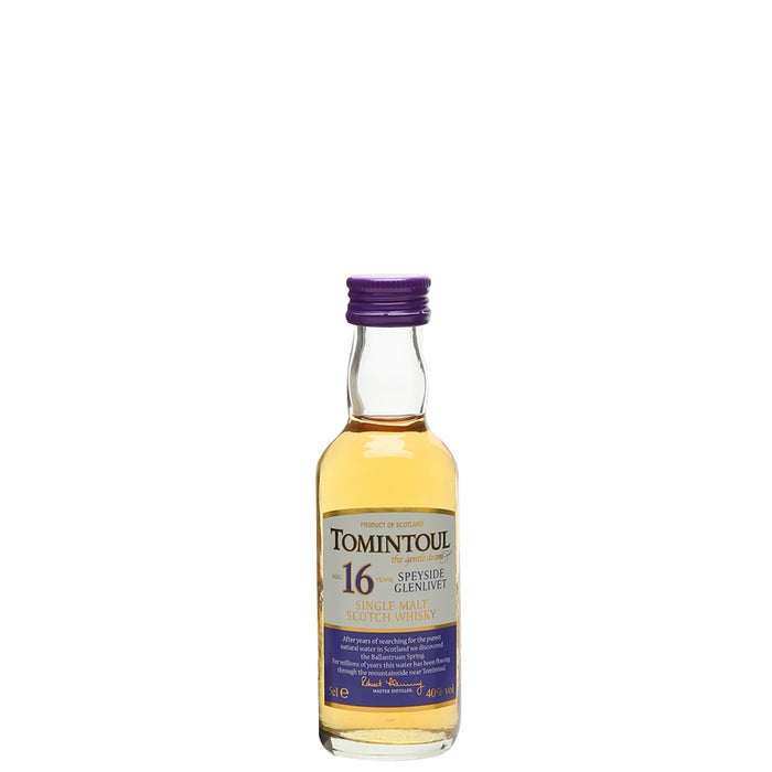 Tomintoul 16 Year Old Single Malt Whisky Miniature 5cl 40% ABV