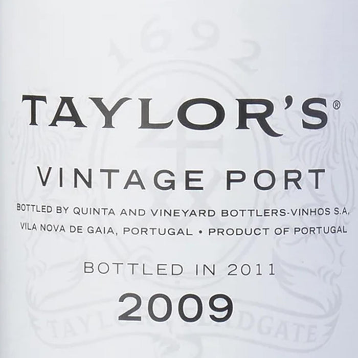 Taylors Vintage Port 2009 Label