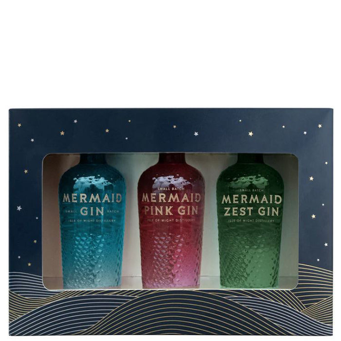 Mermaid Gin Collection Miniature Gift Pack 3 x 5cl