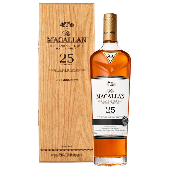Macallan 25 Year Old Sherry Oak 2022 Whisky Release 70cl