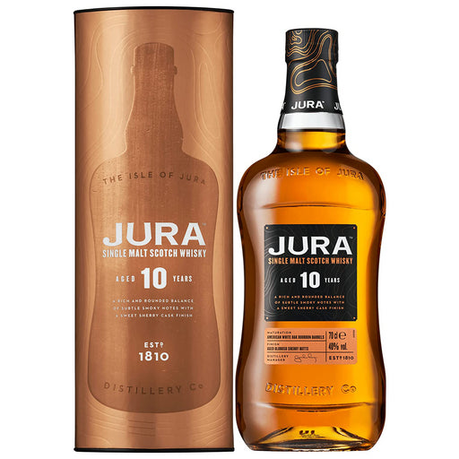 Jura 10 Year Old Whisky 70cl with Gift box