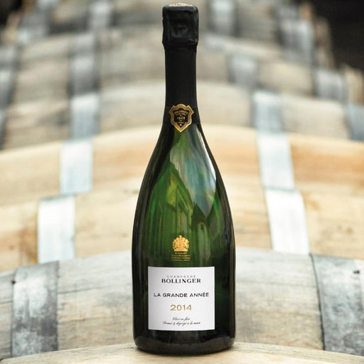 Bollinger La Grande Annee 2014 Vintage Champagne In Front Of Barrels