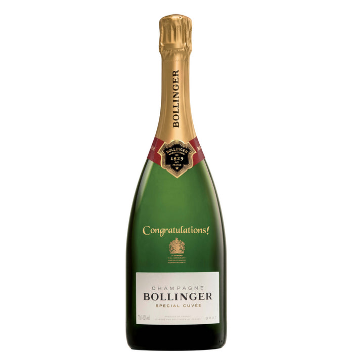Bollinger Special Cuvee Champagne 75cl - Congratulations Engraved