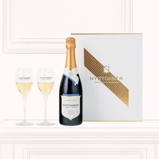 Nyetimber Classic Cuvee English Sparkling Wine 75cl 2 Glass Gift Pack