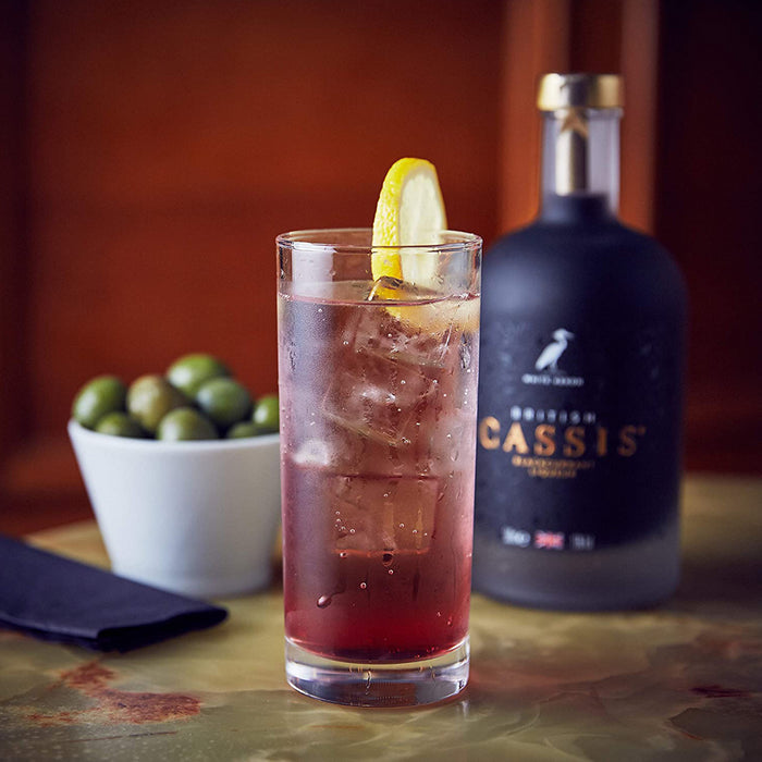 British Cassis Blackcurrant Liqueur And A Cocktail