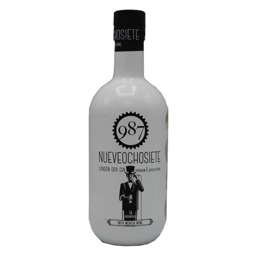 bottle of 987 nueveochosiete london dry gin