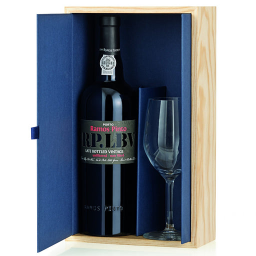 Ramos Pinto LBV Port 2017 Wooden Gift Set With Glass 75cl
