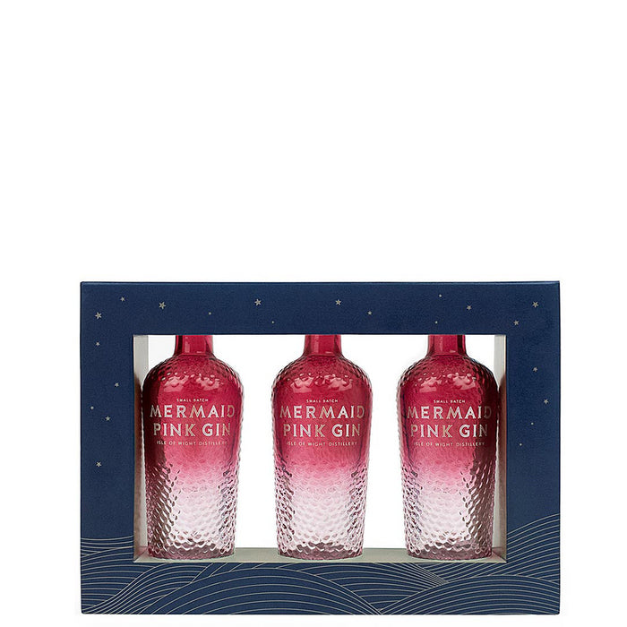 Mermaid Pink Gin Miniature Gift Set 3 x 5cl 38% ABV