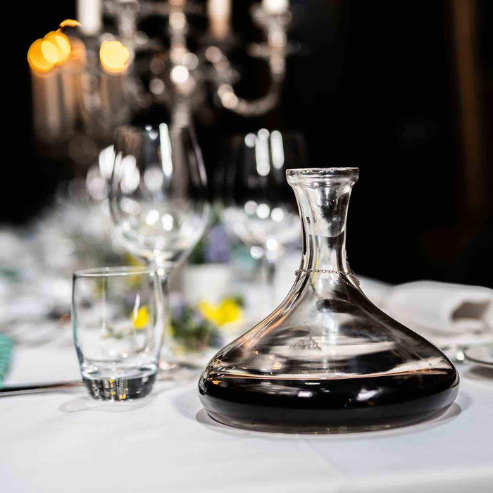 Colheita Port In Decanter On A Table Setting 