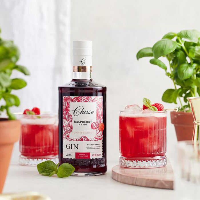 Raspberry & Basil Gin Cocktail