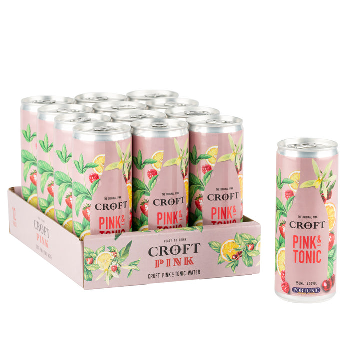 12 Pack Of Croft Pink Port In Cans 