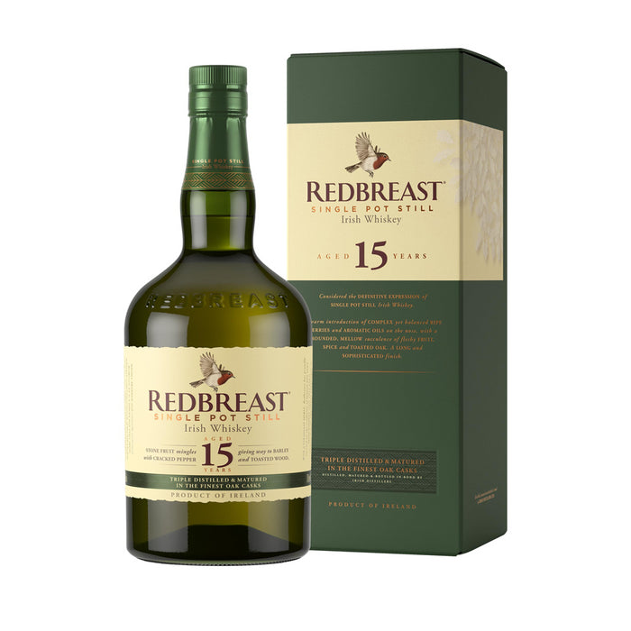Redbreast 15 Year Old Irish Whiskey 70cl And Gift Box 