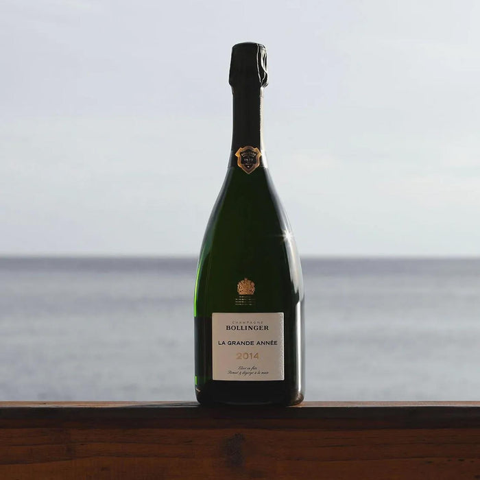 Bollinger La Grande Annee 2014 Vintage Champagne In Front Of Landscape