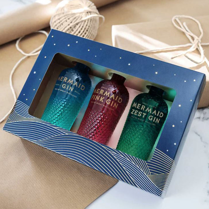 Mermaid Gin Collection Miniature Gift Pack 3 x 5cl