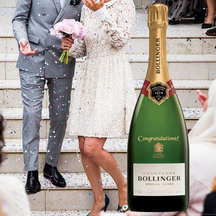 Bollinger Special Cuvee Champagne With Married Couple In Background