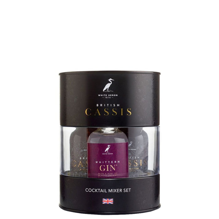British Cassis Gin Miniature Cocktail Mixer Set 3 x 5cl