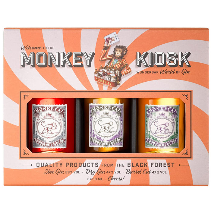 Monkey 47 Gin Kiosk Miniature Gift Pack 3x5cl