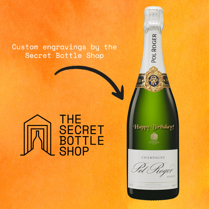 Pol Roger Brut Champagne 75cl - Happy Birthday Engraved