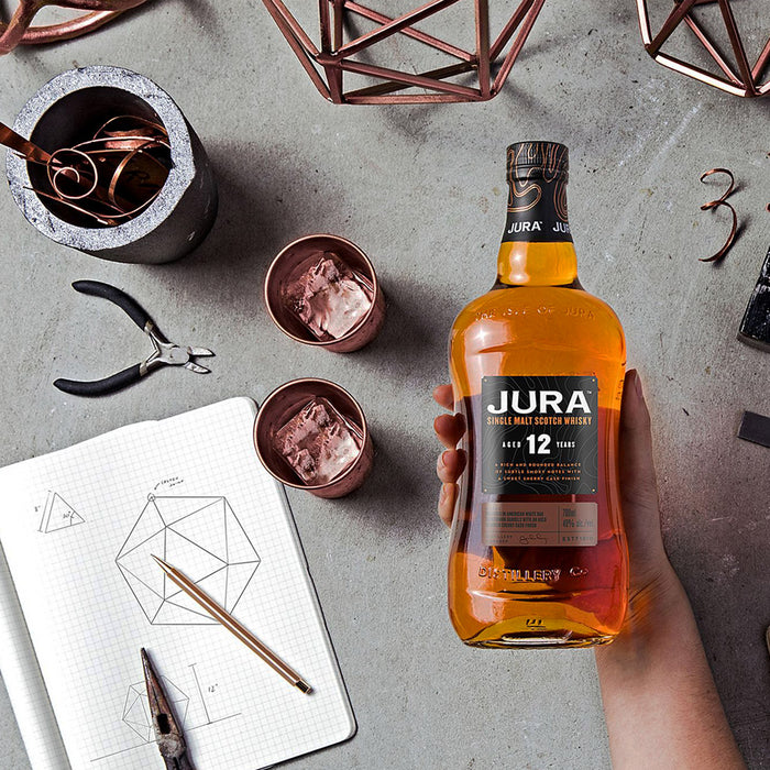 Jura 12 Year Old Whisky 70cl Two Glass Gift Pack