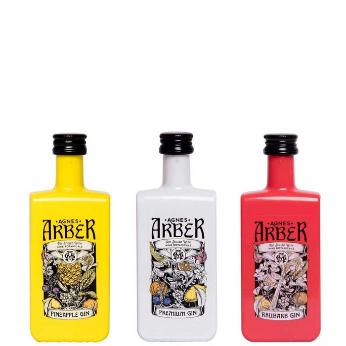 Agnes Arber Miniature Gin Trio 3 x 5cl Stocking Filler Secret Bottle Shop
