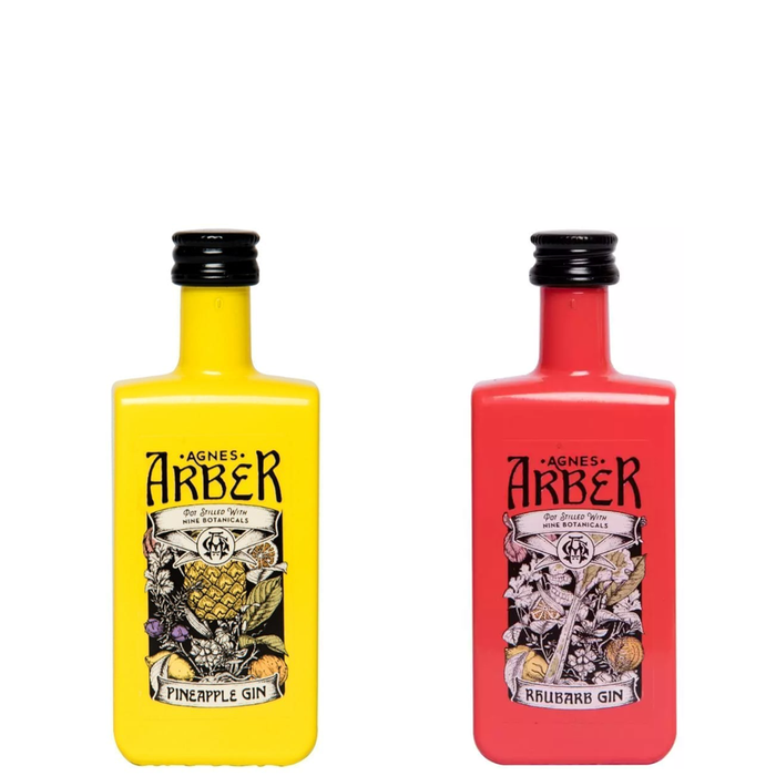 Agnes Arber Gin Miniature Duo Pineapple and Rhubarb Secret Bottle Shop