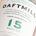 Upclose image of Daftmill 15 Year Old Whisky Label