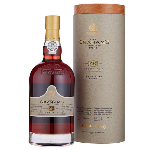 Graham's 40 Year Old Tawny Port In Luxury Leather Gift Tube 75cl