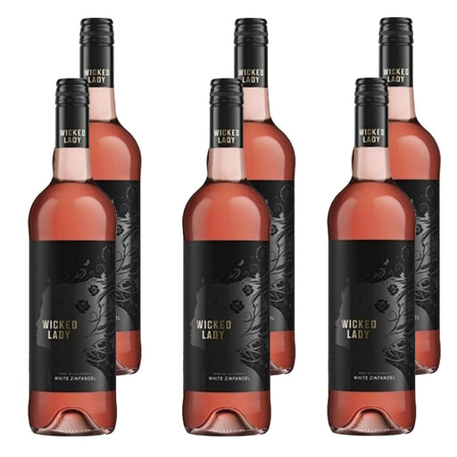 Wicked Lady White Zinfandel Rose Wine Case Of 6 75cl