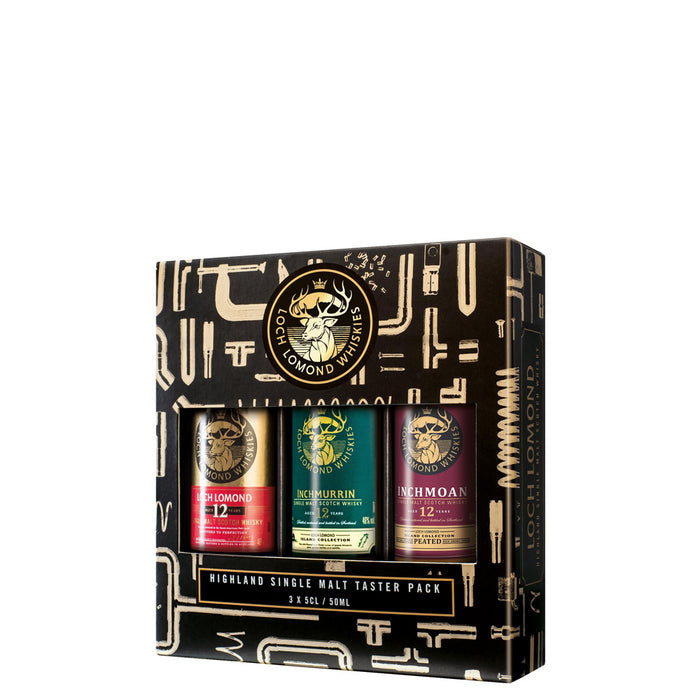 Loch Lomond Single Malt Scotch Whisky Miniature Gift Set 3 x 5cl 46% ABV