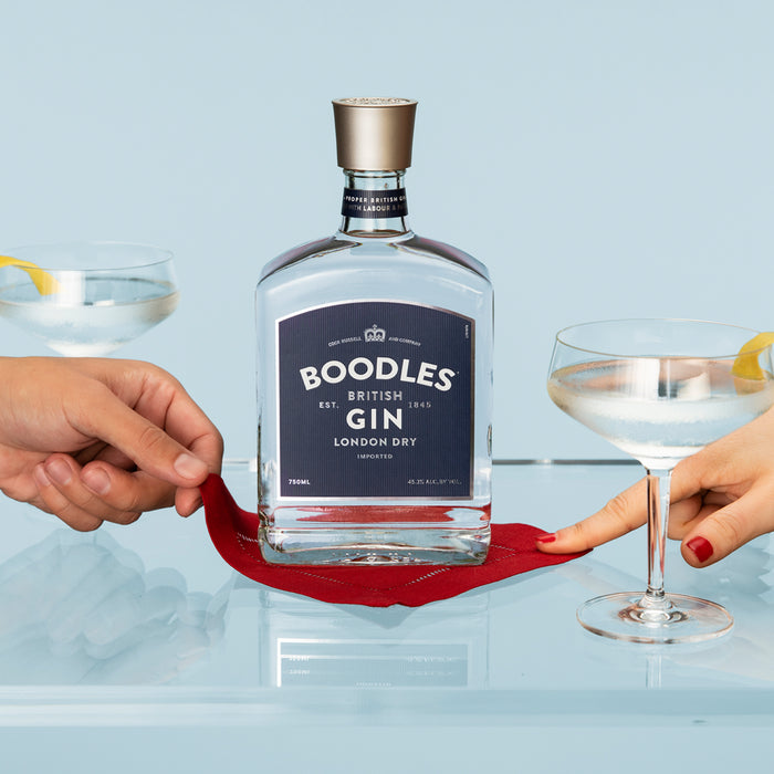 Boodles Gin And Two Glasses