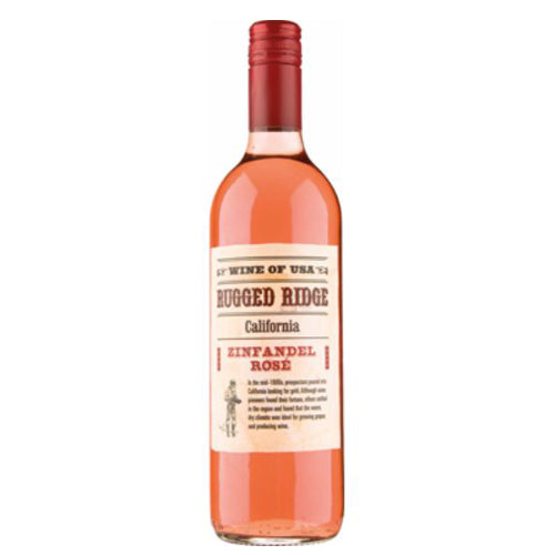 Bottle Of Rugged Ridge Zinfandel Rose Wine
