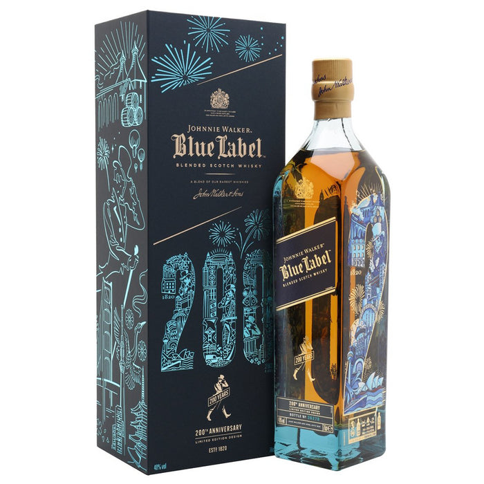 Johnnie Walker Blue Label Blended Scotch Whisky 200th Anniversary Gift Box 70cl